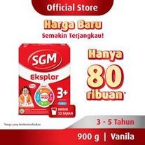 SGM Eksplor 3+ dengan IronC Susu Bubuk Rasa Vanilla 900GR