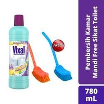 Vixal Porselen Kamar Mandi 780Ml Free Sikat Toilet