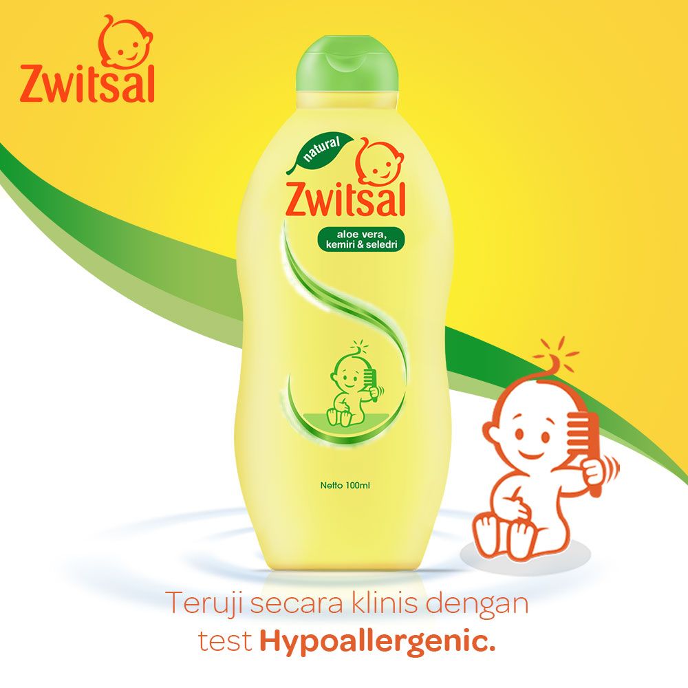 Zwitsal Natural Baby Twin Pack Hair Lotion Aloe Vera Tub 100ml - 9