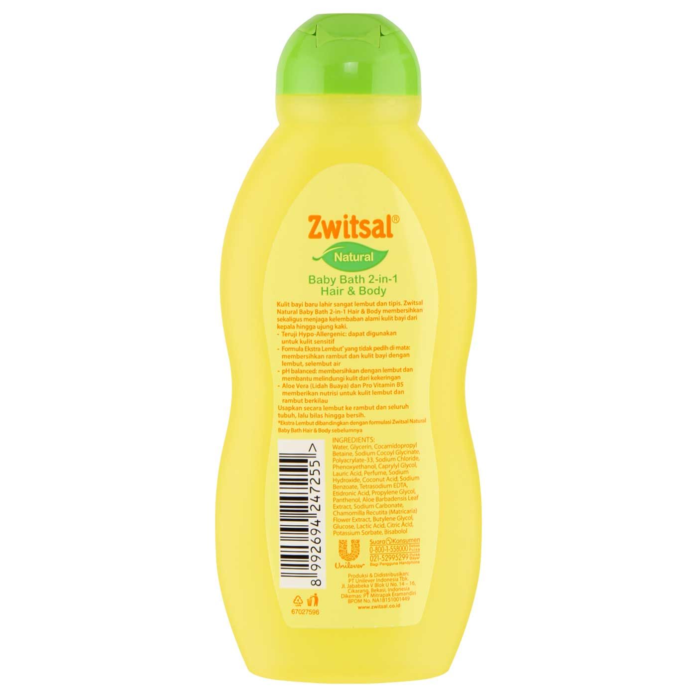 Zwitsal Natural Baby Bath 2in1 Hair & Body 200ml Tub - 2