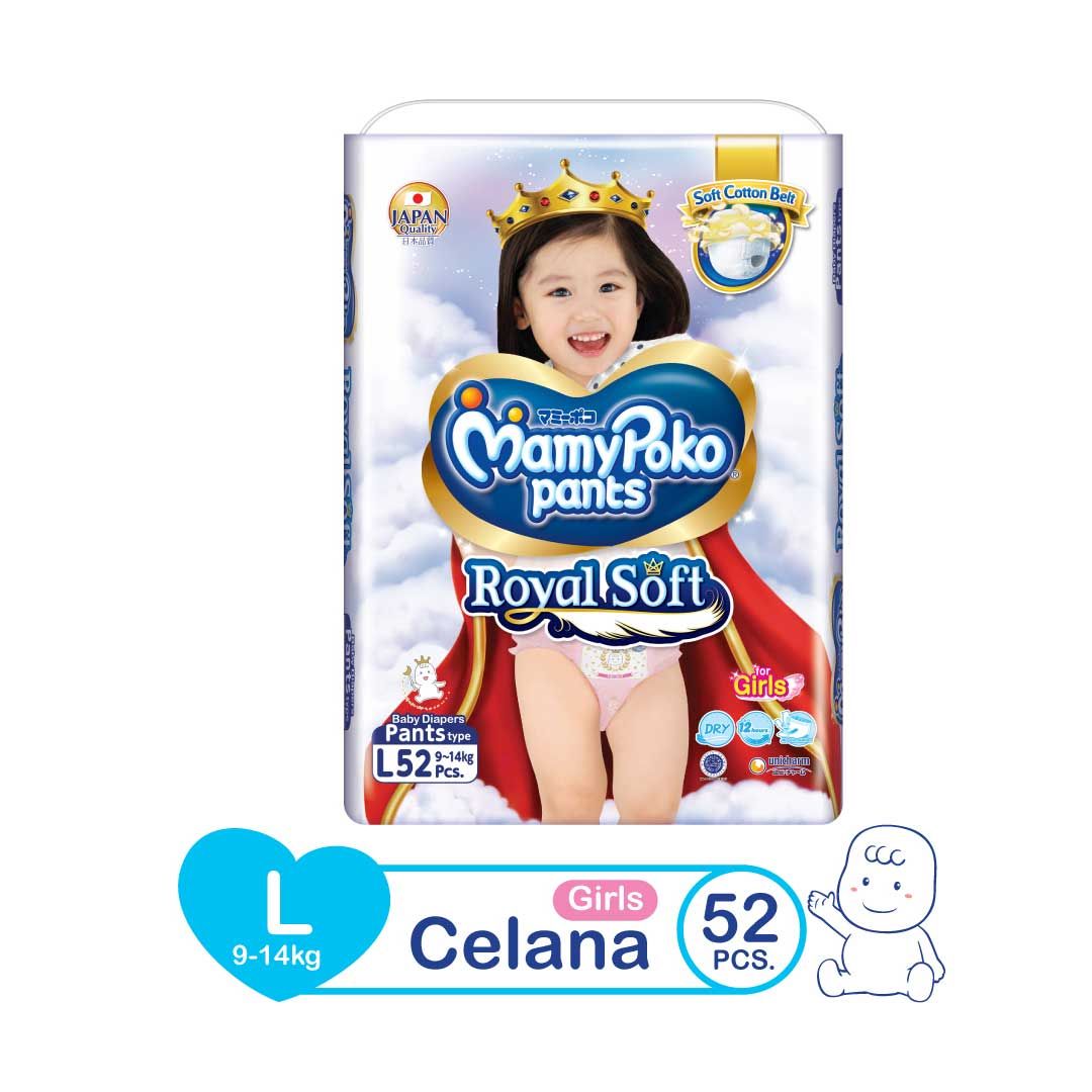 MamyPoko Pants Royal Soft L 52 Girls - 1