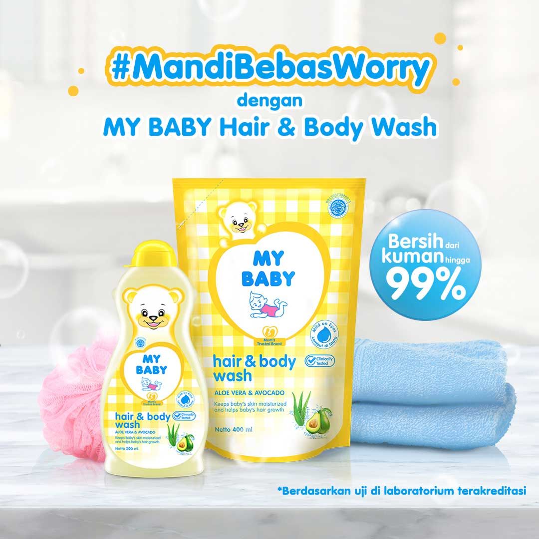 My Baby Hair & Body Wash Aloe Vera & Avocado 200ml - 5