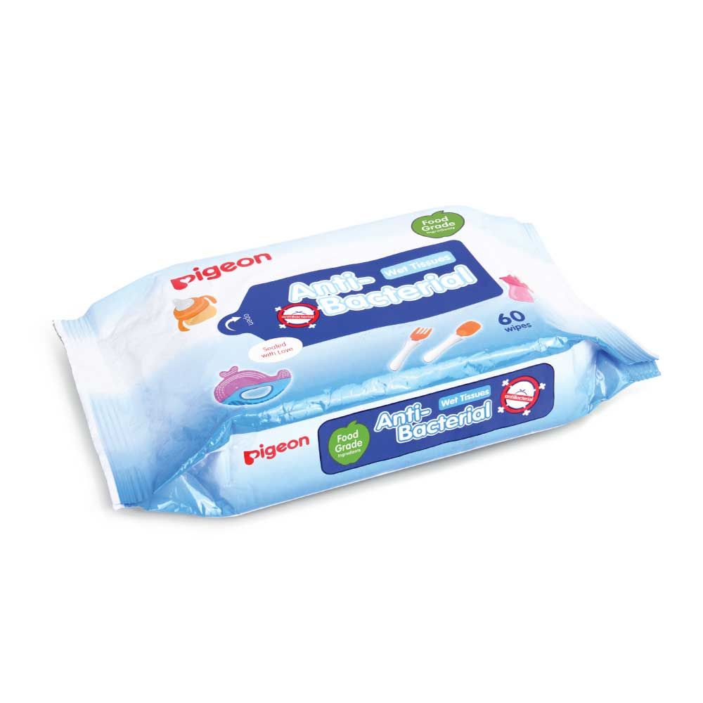 Pigeon Antibacterial Wet Tissue Refill 60s - 2