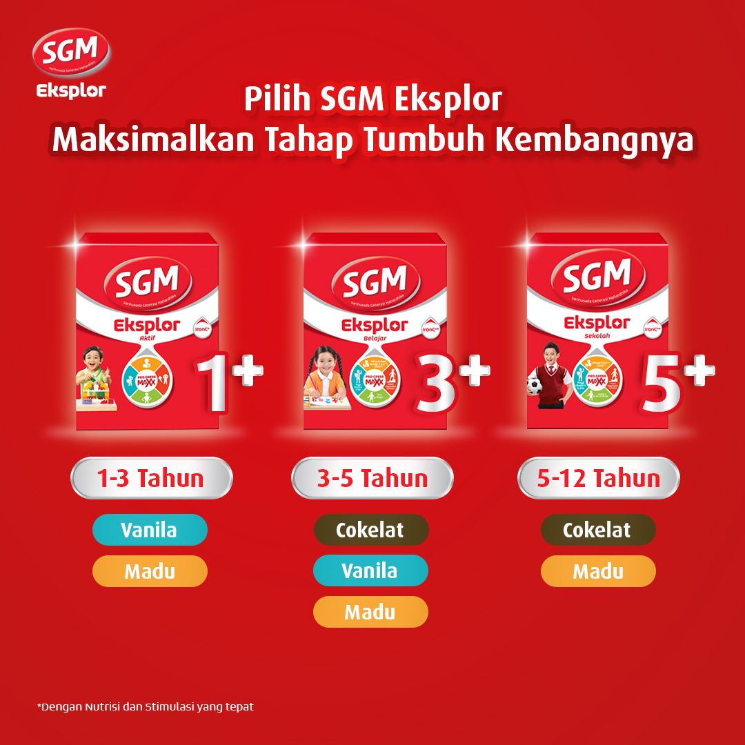 SGM Eksplor 3+ dengan IronC Susu Bubuk Rasa Vanilla 900GR - 7