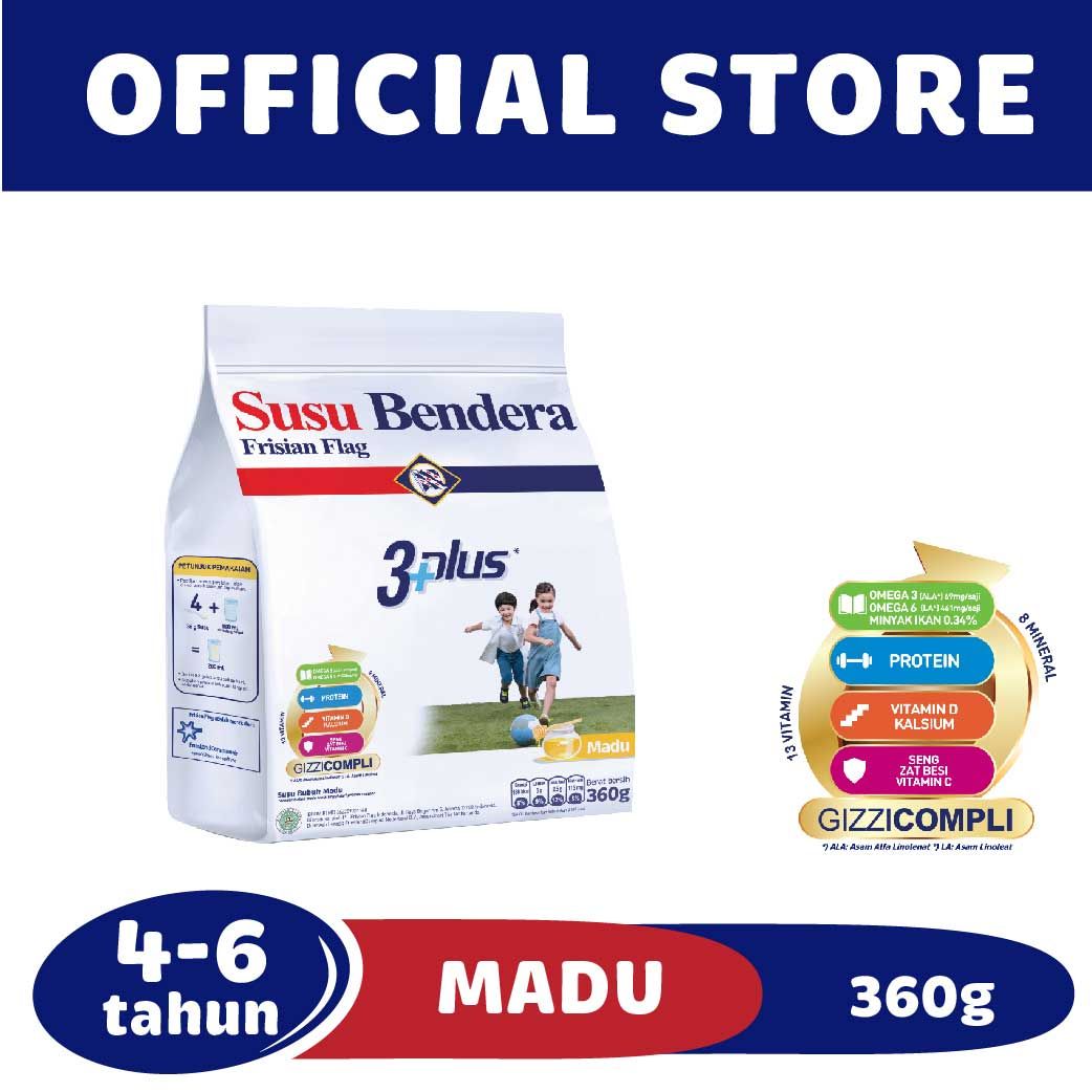 Susu Bendera 3+ Honey Pouch 360gr - 1