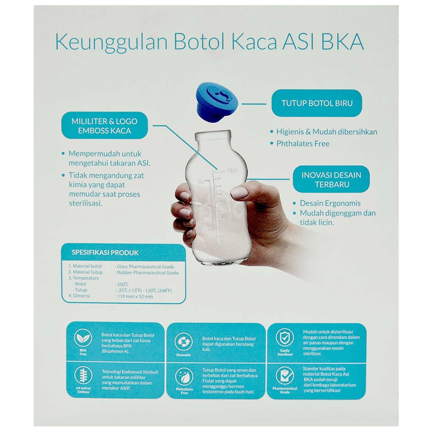 BKA Botol Kaca Asi isi 4pcs - 10