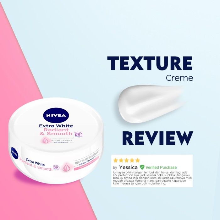 NIVEA Extra Bright Radiant & Smooth Creme 100ml - Mencerahkan Kulit - 5