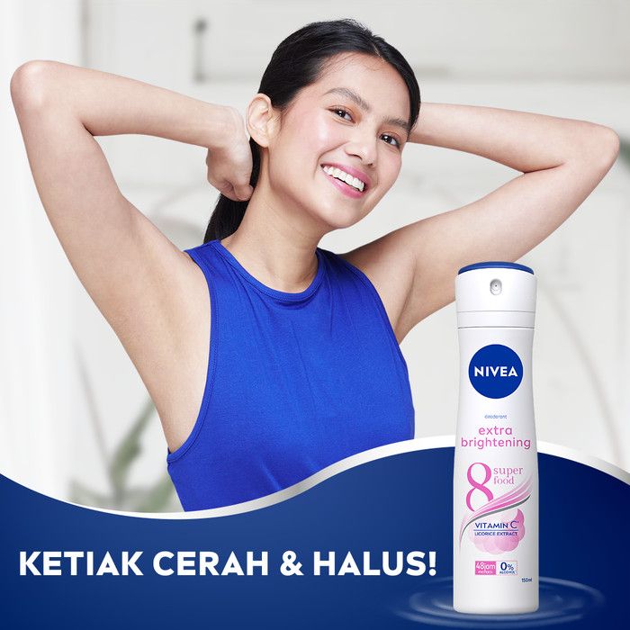 NIVEA Deodorant Extra Brightening Spray 150ml - Mencerahkan Ketiak - 2