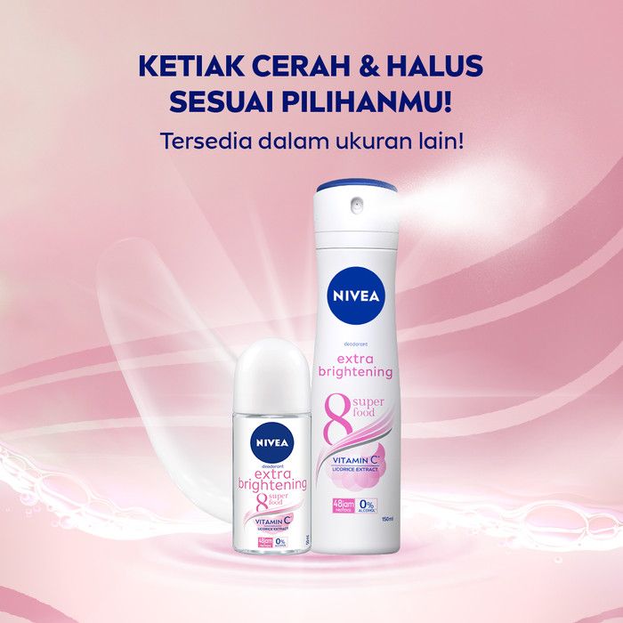 NIVEA Deodorant Extra Brightening Spray 150ml - Mencerahkan Ketiak - 4