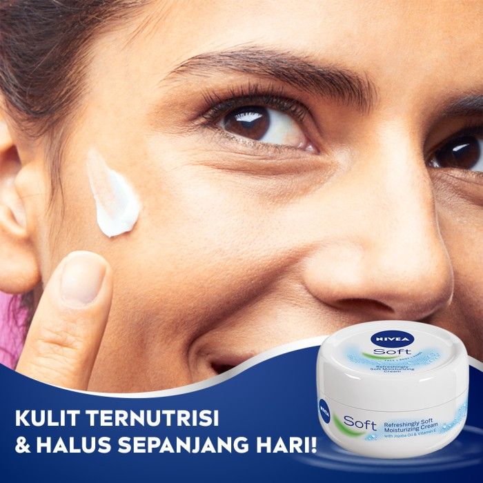 NIVEA Soft Jar 50ml - Perawatan Tubuh & Skincare Untuk Kulit Kering - 2