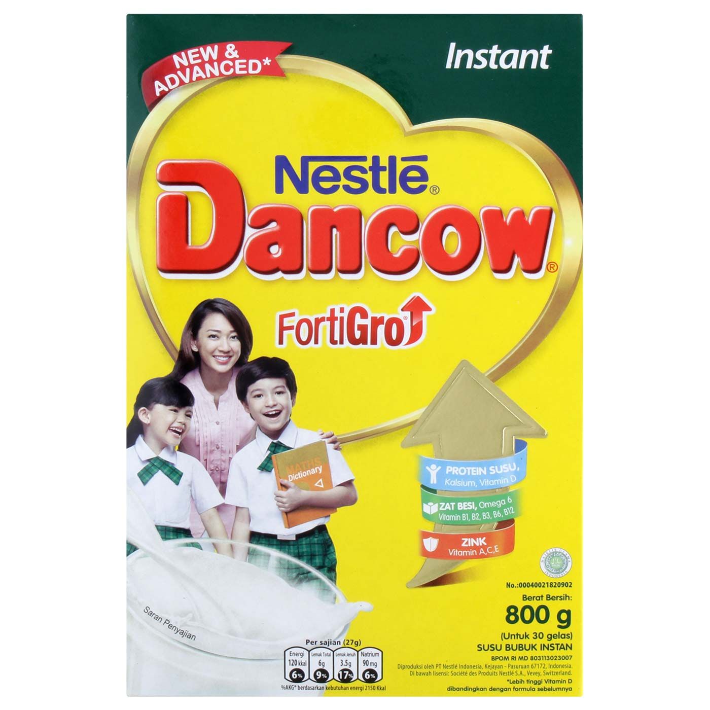 Dancow Ins Enriched Fortigoo BIB 800g - 1