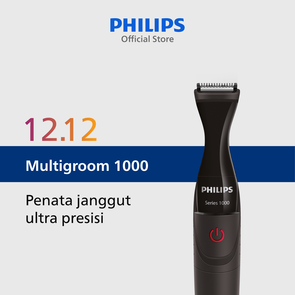 Philips Multigroom Series 1000 DualCut MG1100/16 Pencukur Serbaguna - 1