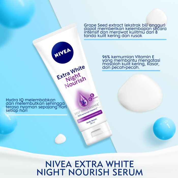 NIVEA Extra Night Nourish Serum 180ml - Merawat & Menghaluskan Kulit - 3