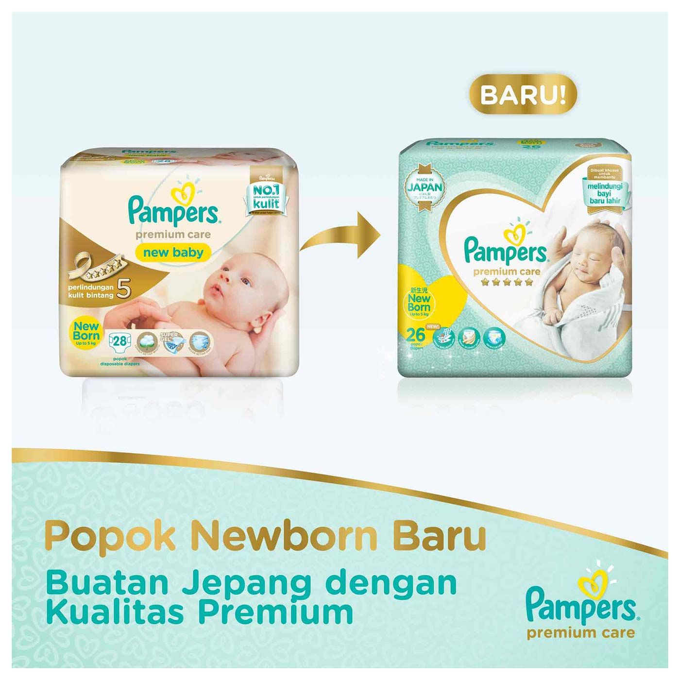 Pampers Popok Perekat NB-52 Premium Care - 3