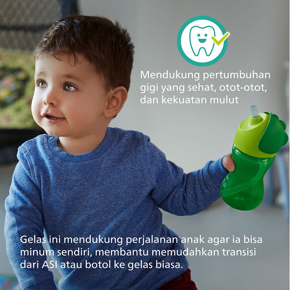 Philips Avent Straw Cup 300 ml Single Boy SCF798/01 Botol Minum Anak - 2