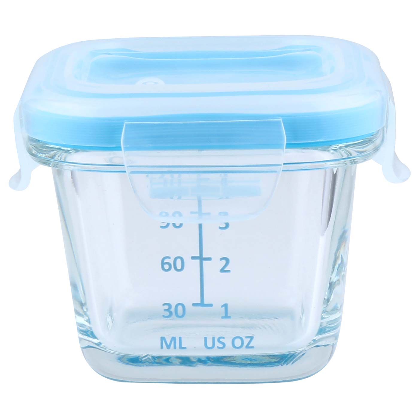 OXO Tot Glass Baby Blocks - (4 oz) Aqua - 4