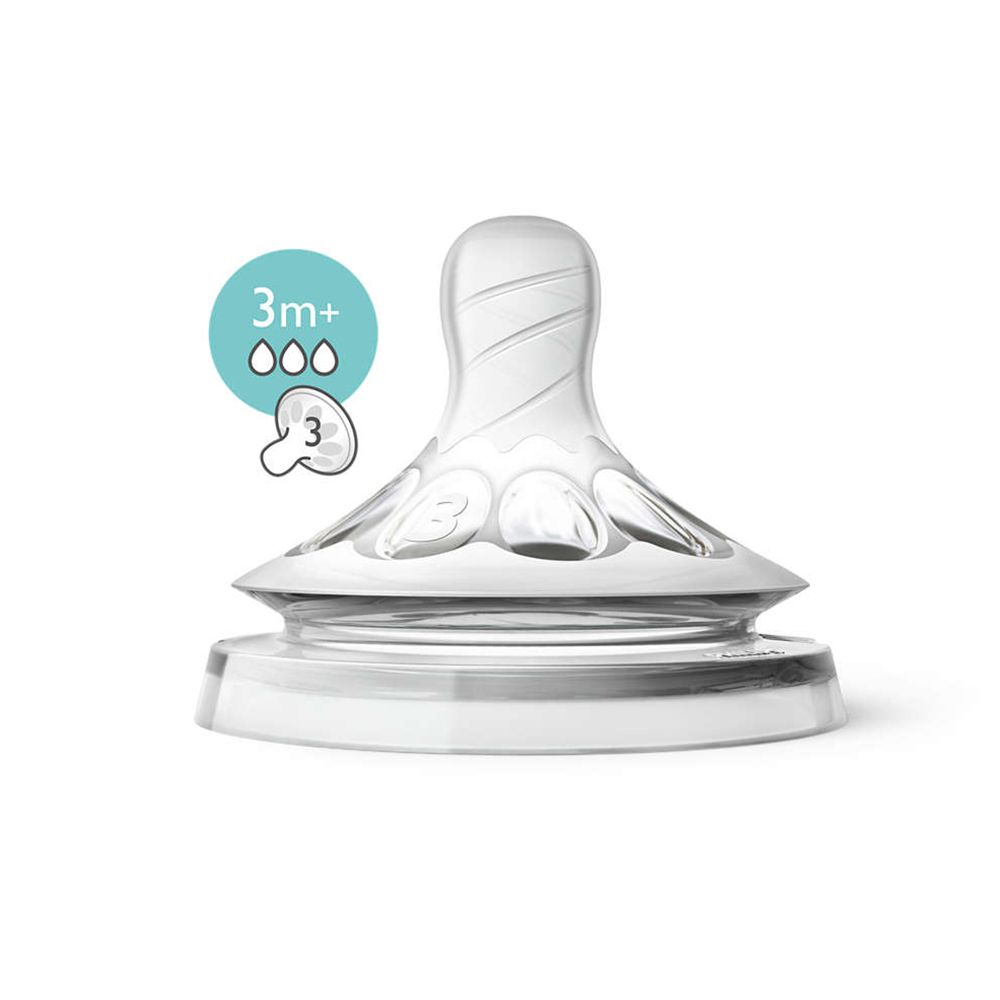 Philips Avent Natural Medium Flow Teat 3m+ White (Isi 2) - 5