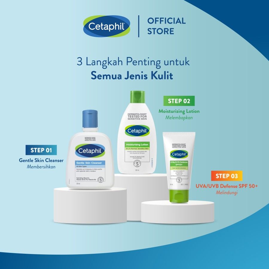 Cetaphil UVA/UVB Defense SPF 50 50ml Pelembap dan Sunblock untuk Perawatan Wajah - 5