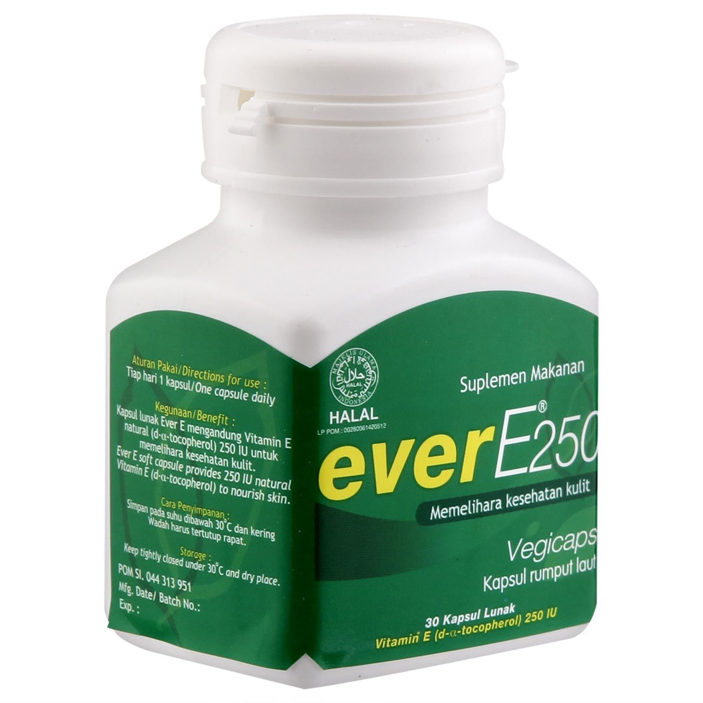 EverE 250 Memelihara Kesehatan Kulit Vitamin E 30's - 2