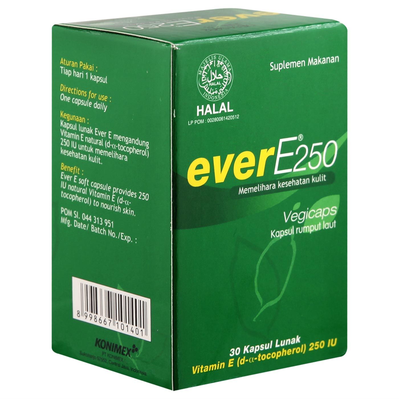 EverE 250 Memelihara Kesehatan Kulit Vitamin E 30's - 7