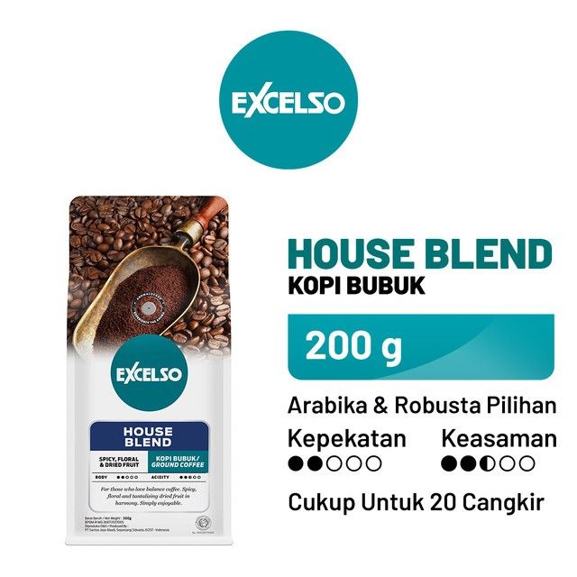 EXCELSO House Blend - Bubuk Kopi 200 gr - 1