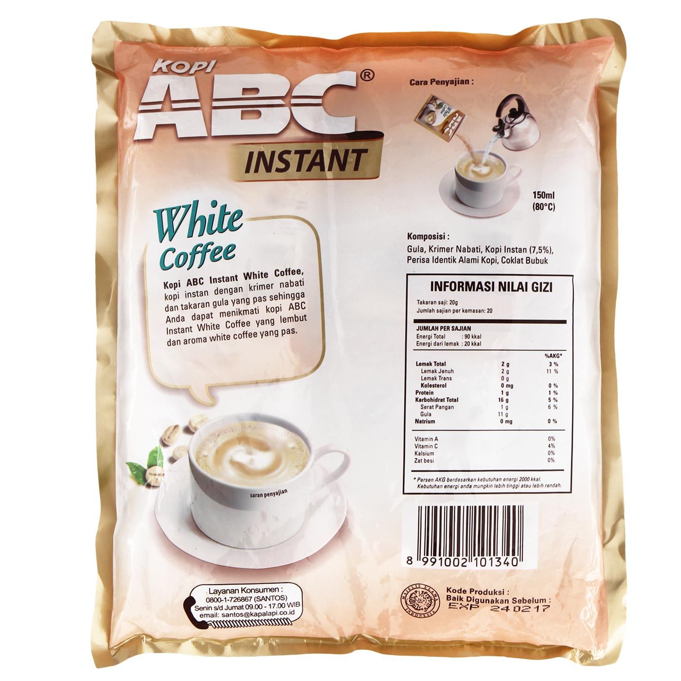 ABC Kopi White Instant Bag (20x20g) - 2