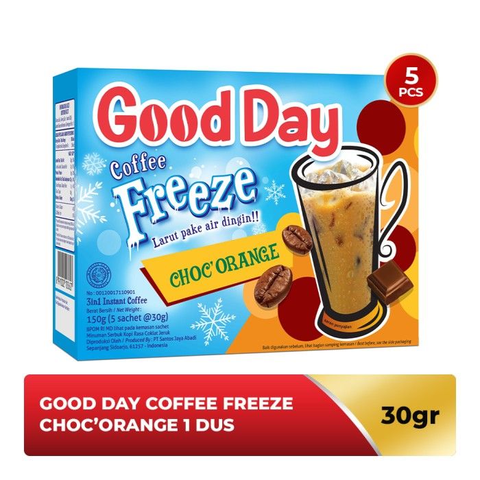 Good Day Coffe Freeze Choco Orange Box (5x30g) - 1