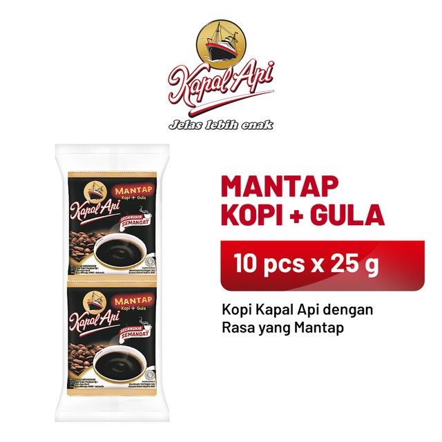 KAPAL API Gula Rasa Mantap 1 Pack (10 x 25 gr) - 1