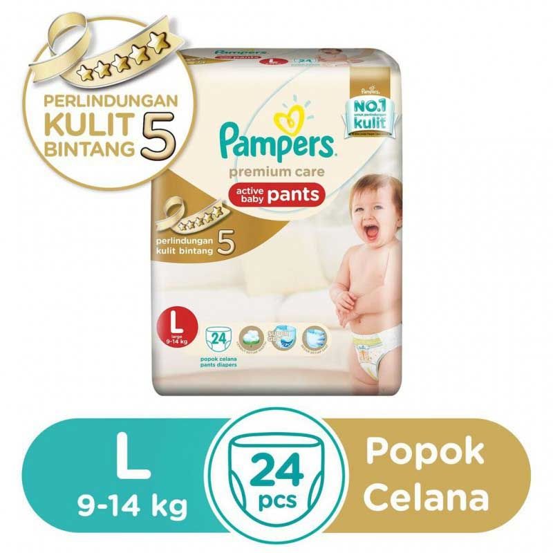 Pampers Popok Celana L-24 Premium Care - 1