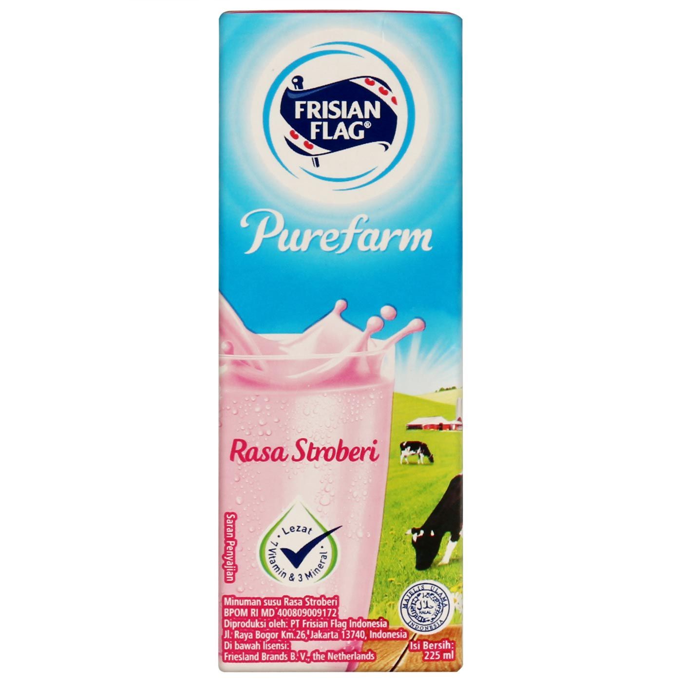 Frisian Flag Susu UHT Strawberry Tpk (225mL) - 1