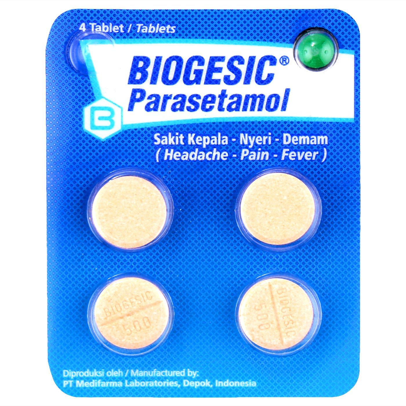 Biogesic Obat Sakit Kepala Strip 4's - 1