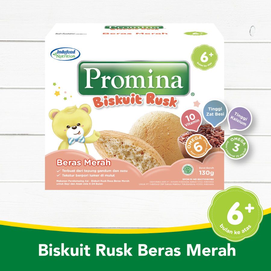 PROMINA RUSK BERAS MERAH NEW 130 GR X 1 PCS - 1