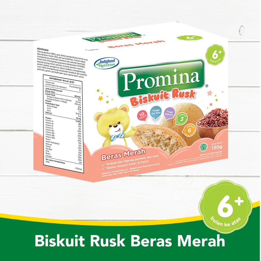 PROMINA RUSK BERAS MERAH NEW 130 GR X 1 PCS - 2