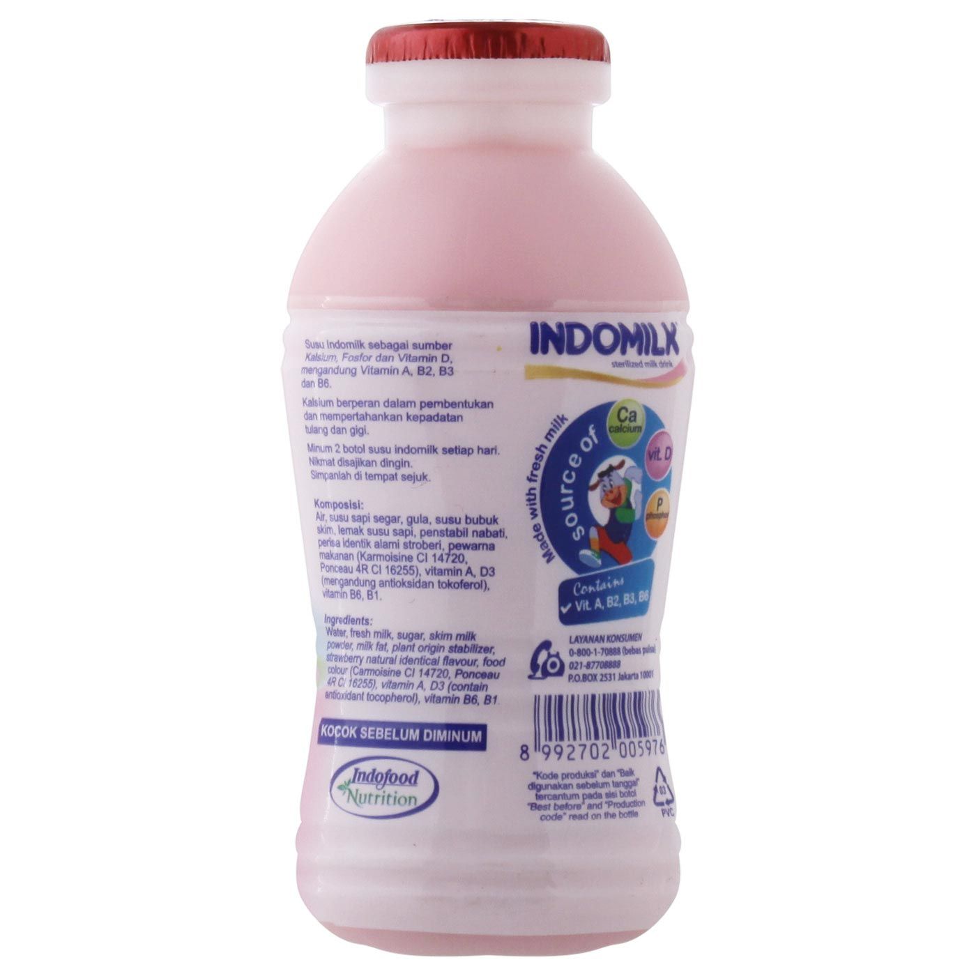 Indomilk Susu Strawberry Btl 190mL - 3