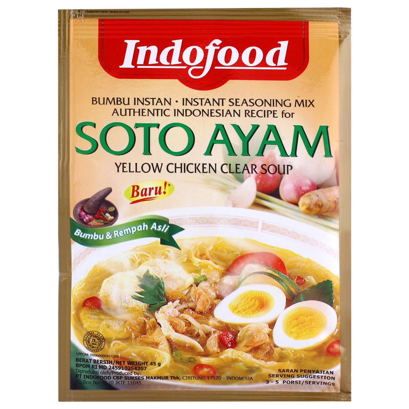 Indofood Bumbu Instant Soto Ayam Pck 45g - 1