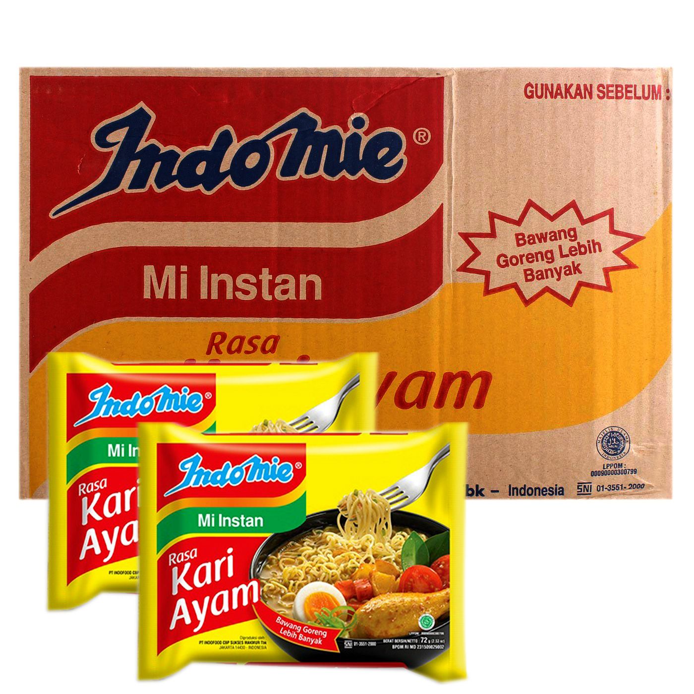 Indomie Mie Instant Kari Ayam Bawang (1 karton) - 1