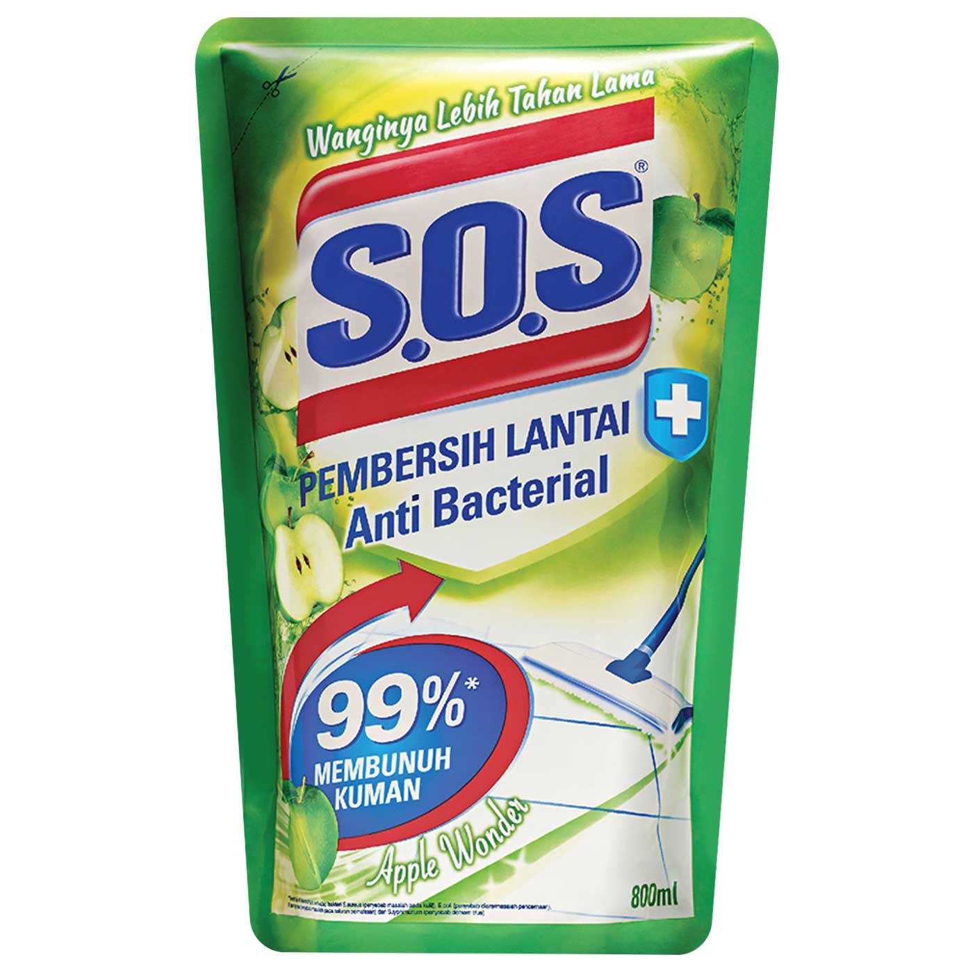 SOS Pembersih Lantai Apple Wonder Pch 800mL - 1