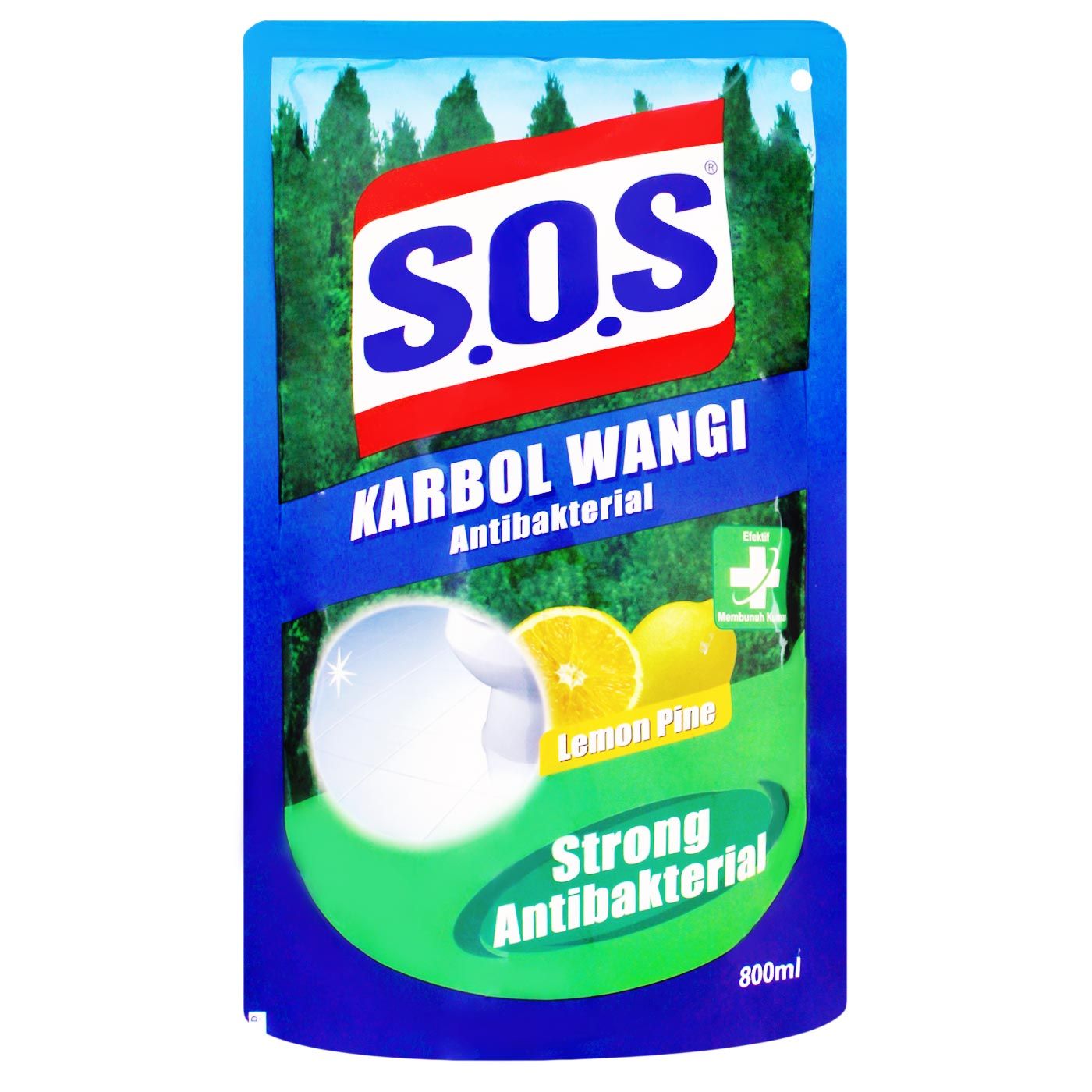 SOS Karbol Lemon Pine Pch 800mL - 1