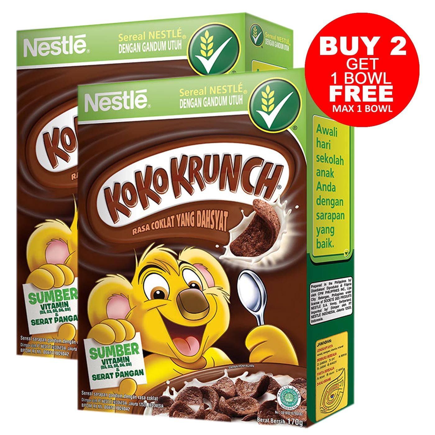 Koko Krunch Cereal Chocolate Pck 170g - 1