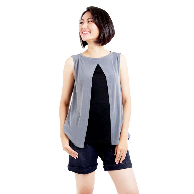 Matroishka Minima Layered Tank Jersey Grey-L - 1