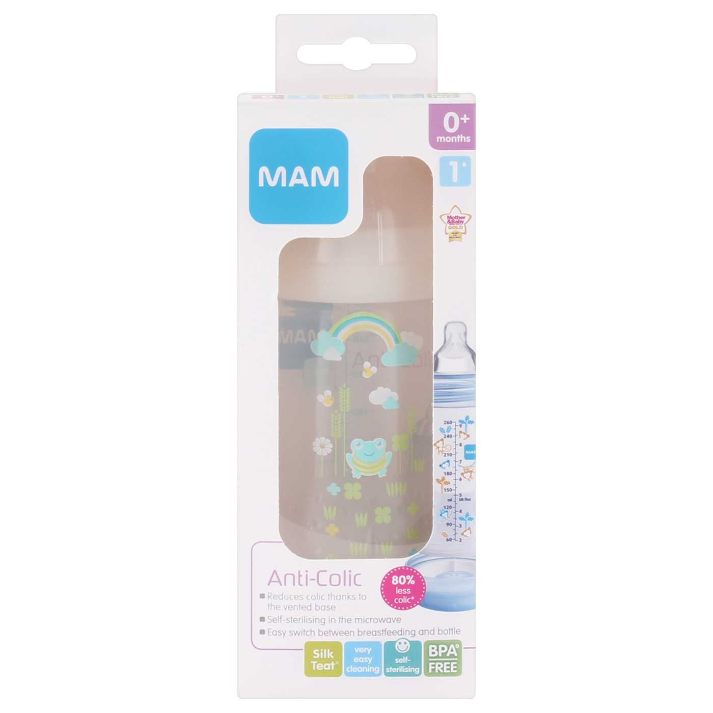 MAM Anti Colic Bottle Ivory 260ml - 1