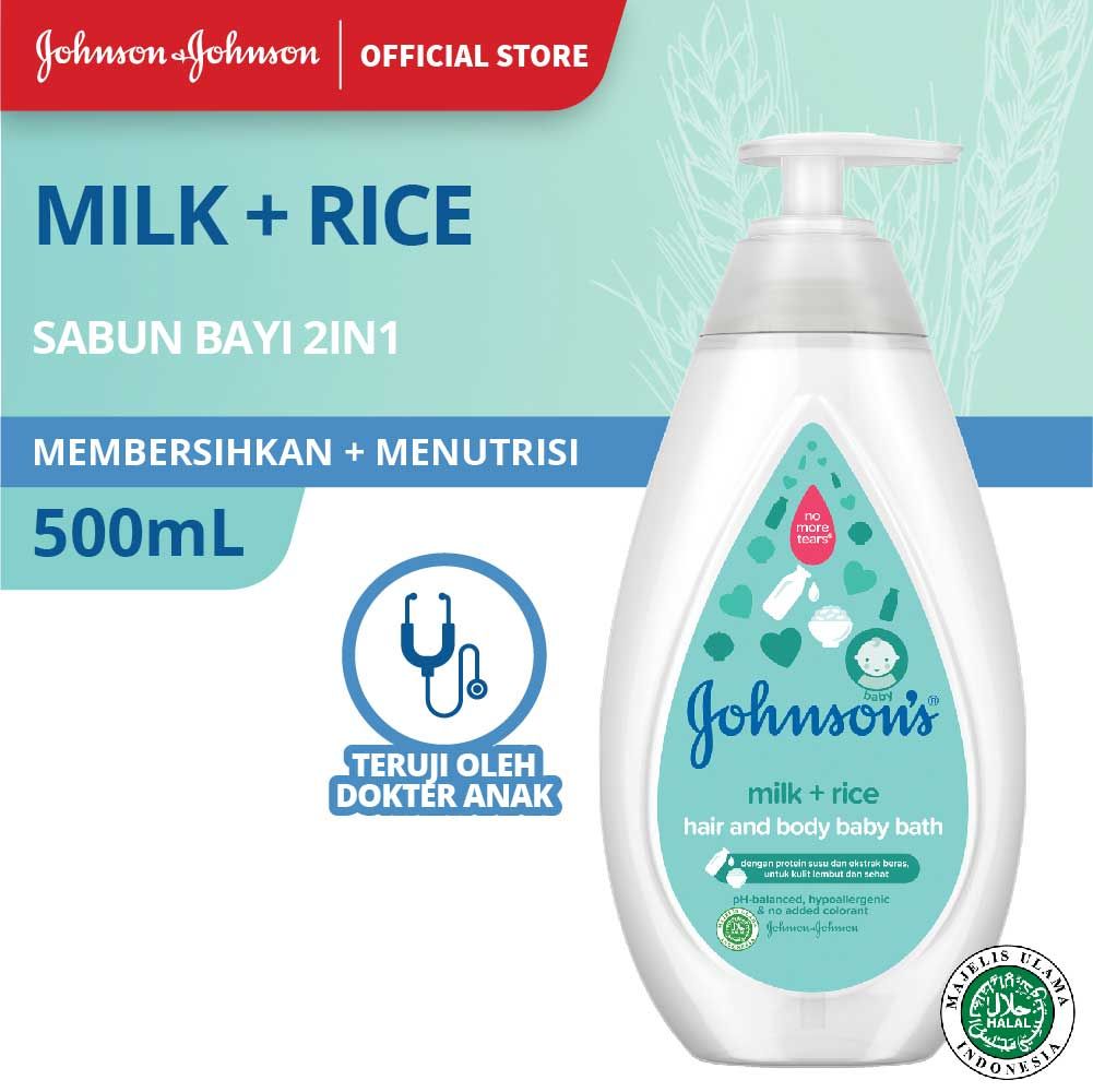 JOHNSON'S Milk & Rice Bath 500ml - 1