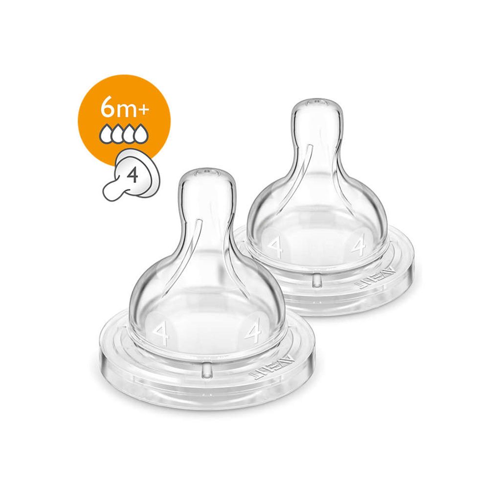 Philips Avent Teat Classic + Fast 6M+ (isi 2) - 2