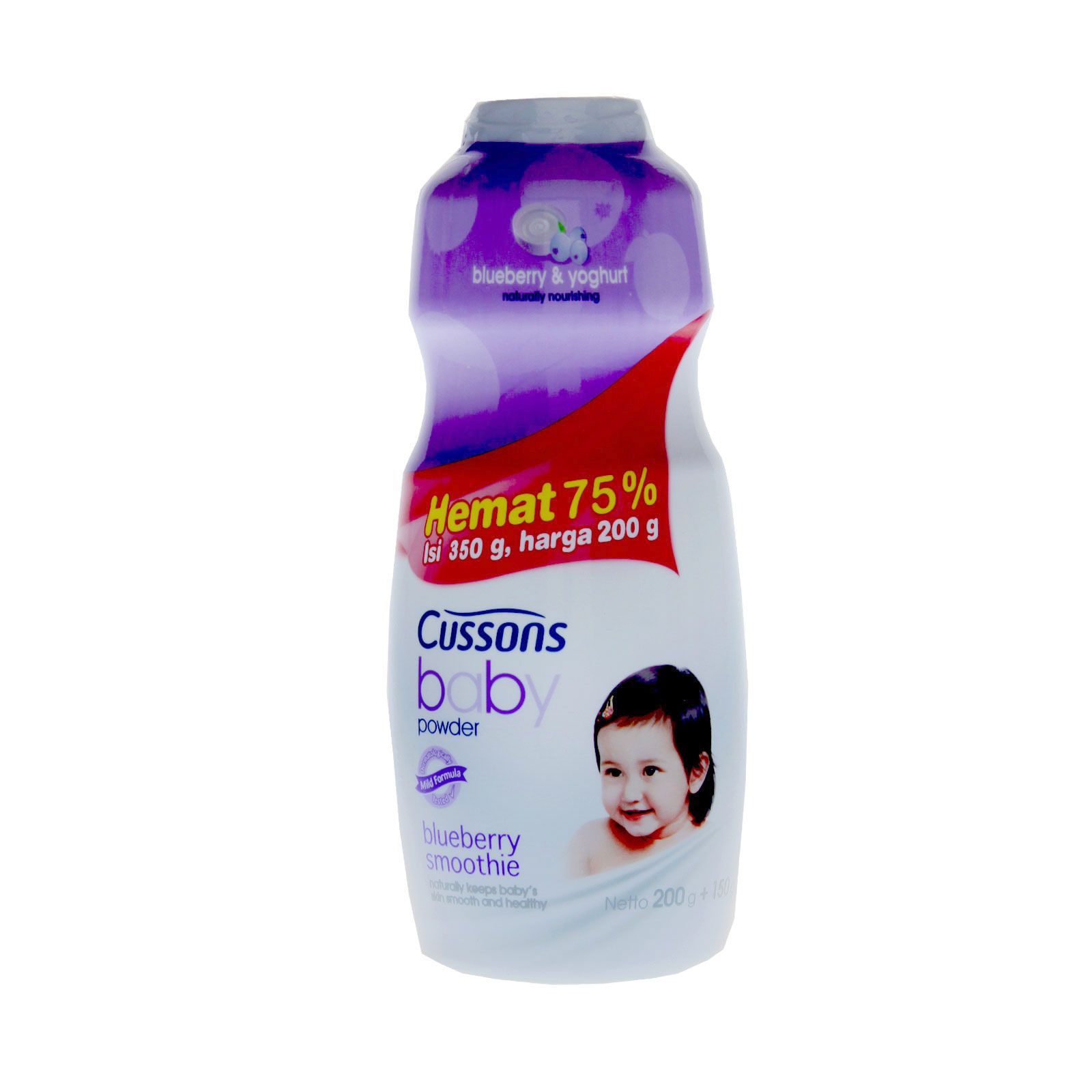 Cussons Baby Powder Blueberry & Yoghurt 200+100gr - 1