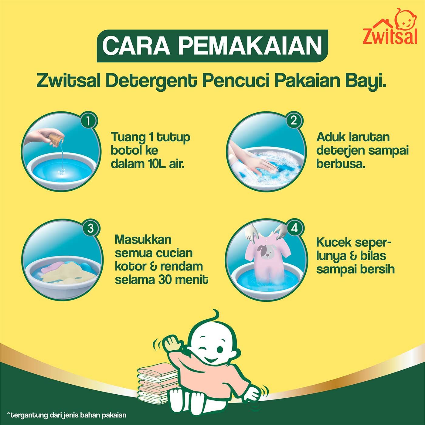 Zwitsal Baby Fabric Detergent 750ml - 4