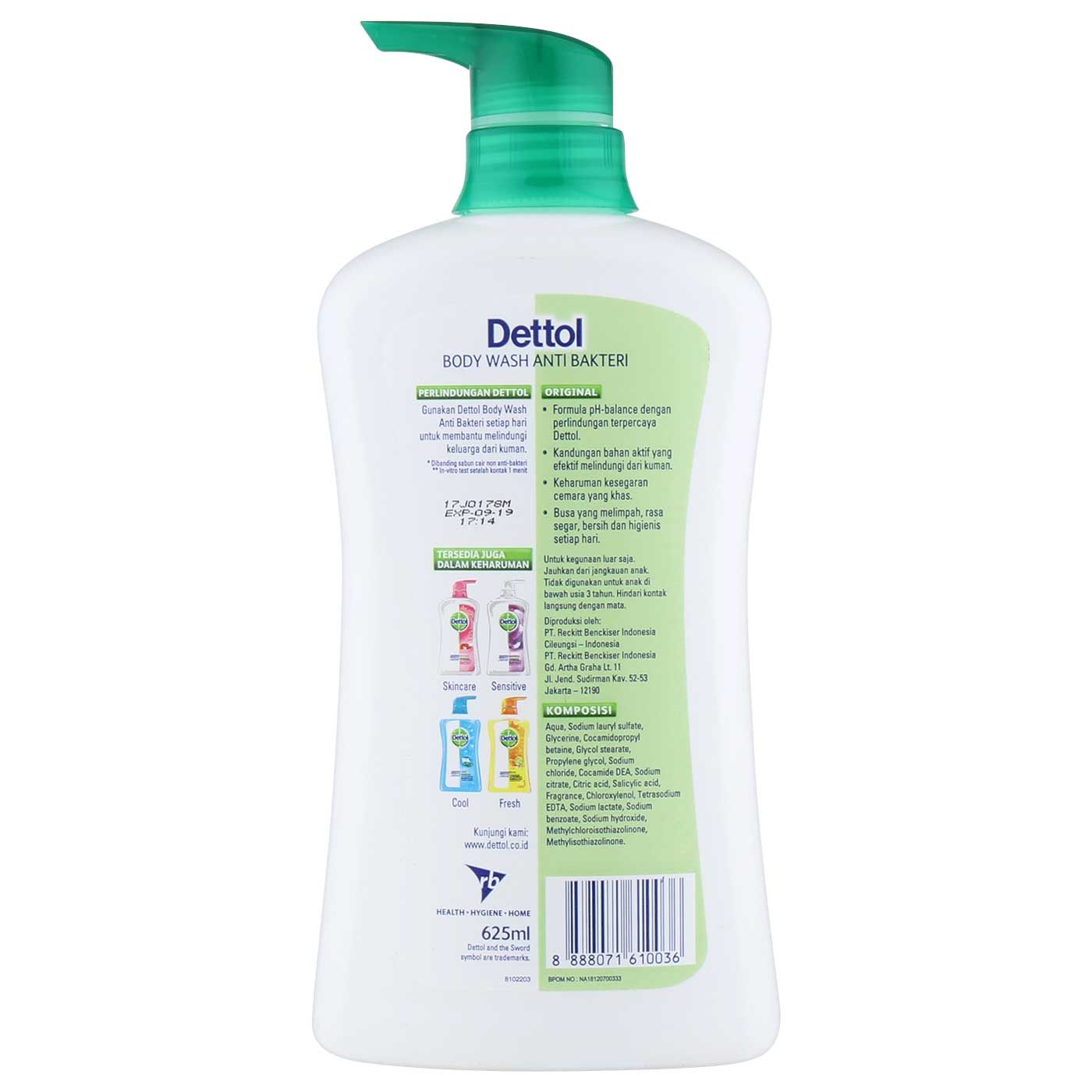 Dettol Sabun Mandi Cair Original -Pump-625ml-Body Wash - 2