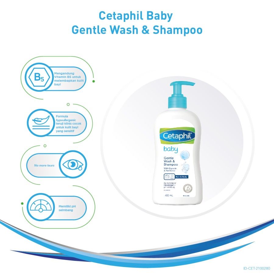 Cetaphil Baby Gentle Wash & Shampoo 400ml Sabun Mandi dan Shampo untuk Perawatan Kulit Bayi - 3