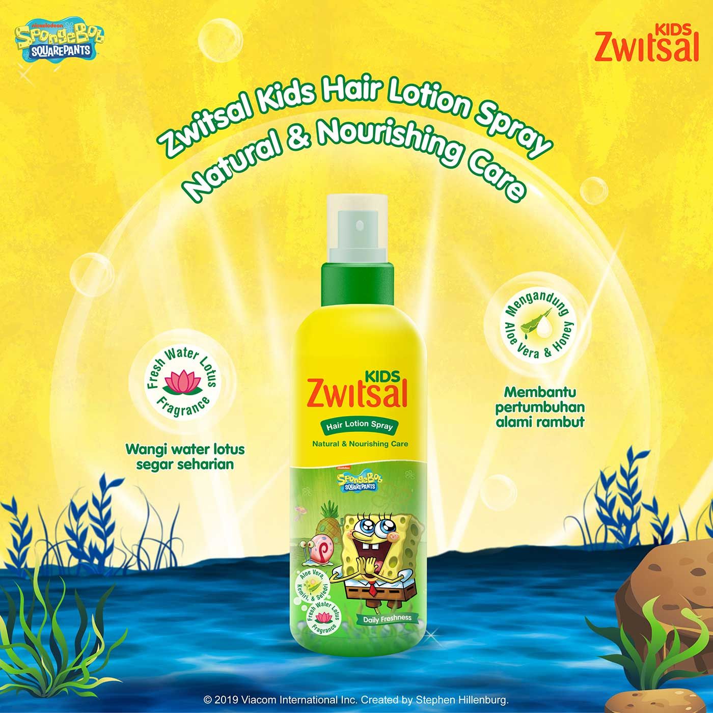 Zwitsal Kids Hair Lotion Natural And Nourisihing 100ml - 3