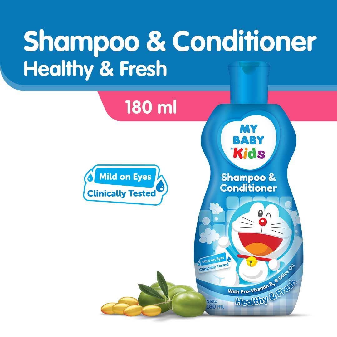 My Baby Kids Shampoo & Conditioner 180ML- Healthy & Fresh - Blue - 1