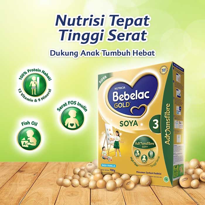 Bebelac Gold Soya 3 Vanila Formula Soya Bubuk 700 GR - 5